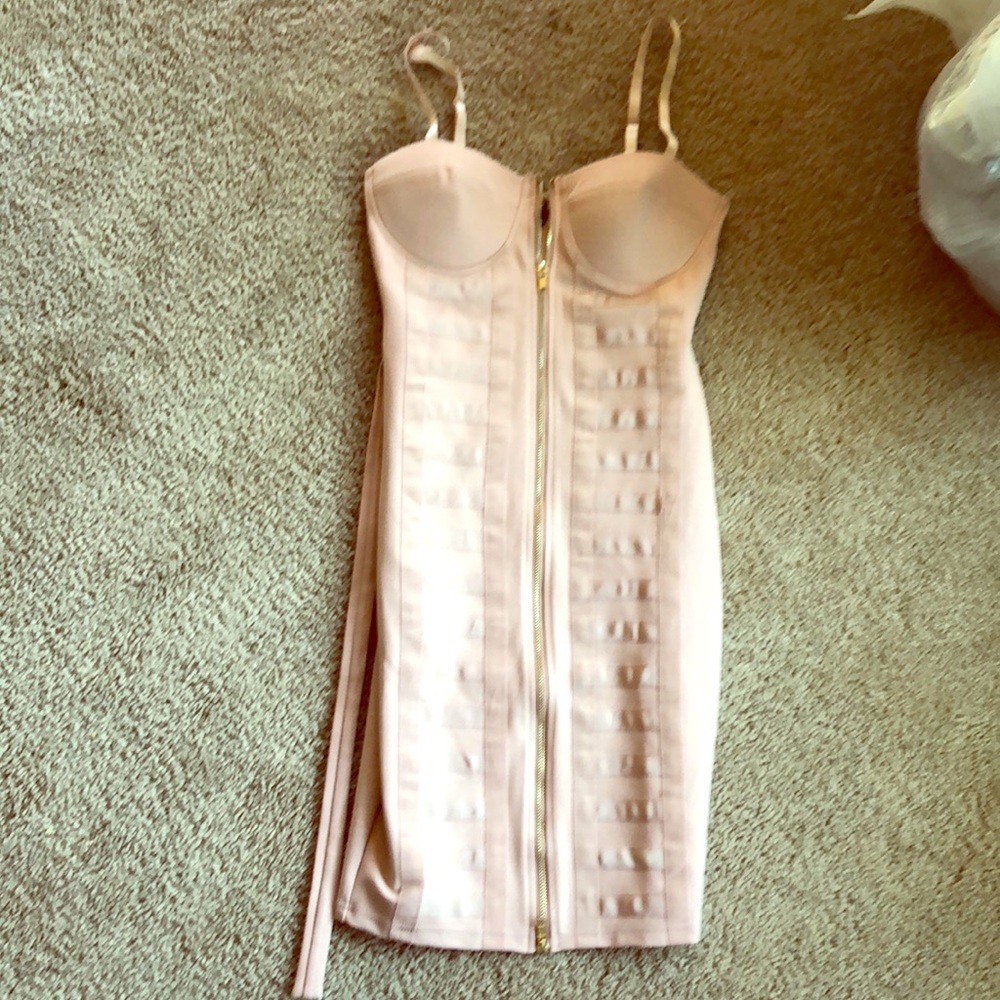 Blush mini dress bandage body con